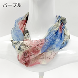 日本製 横浜シルクKINUWAリングスカーフ ローマ柄