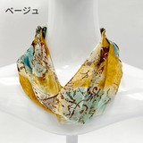 日本製 横浜シルクKINUWAリングスカーフ ローマ柄