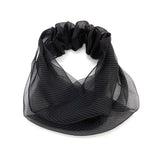 日本製 横浜シルクKINUWAリングスカーフ ボーダー柄