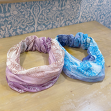 日本製 横浜シルクKINUWAリングスカーフ グラデーションペイズリー柄