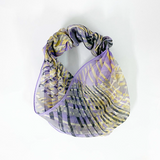 日本製 横浜シルクKINUWA リングスカーフ ブリーズチェック柄