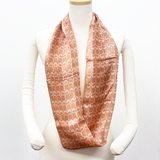 日本製 横浜シルクKINUWAループストール サテンストライプ ハート柄