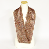 日本製 横浜シルクKINUWAループストール サテンストライプ インディアナエトロ柄