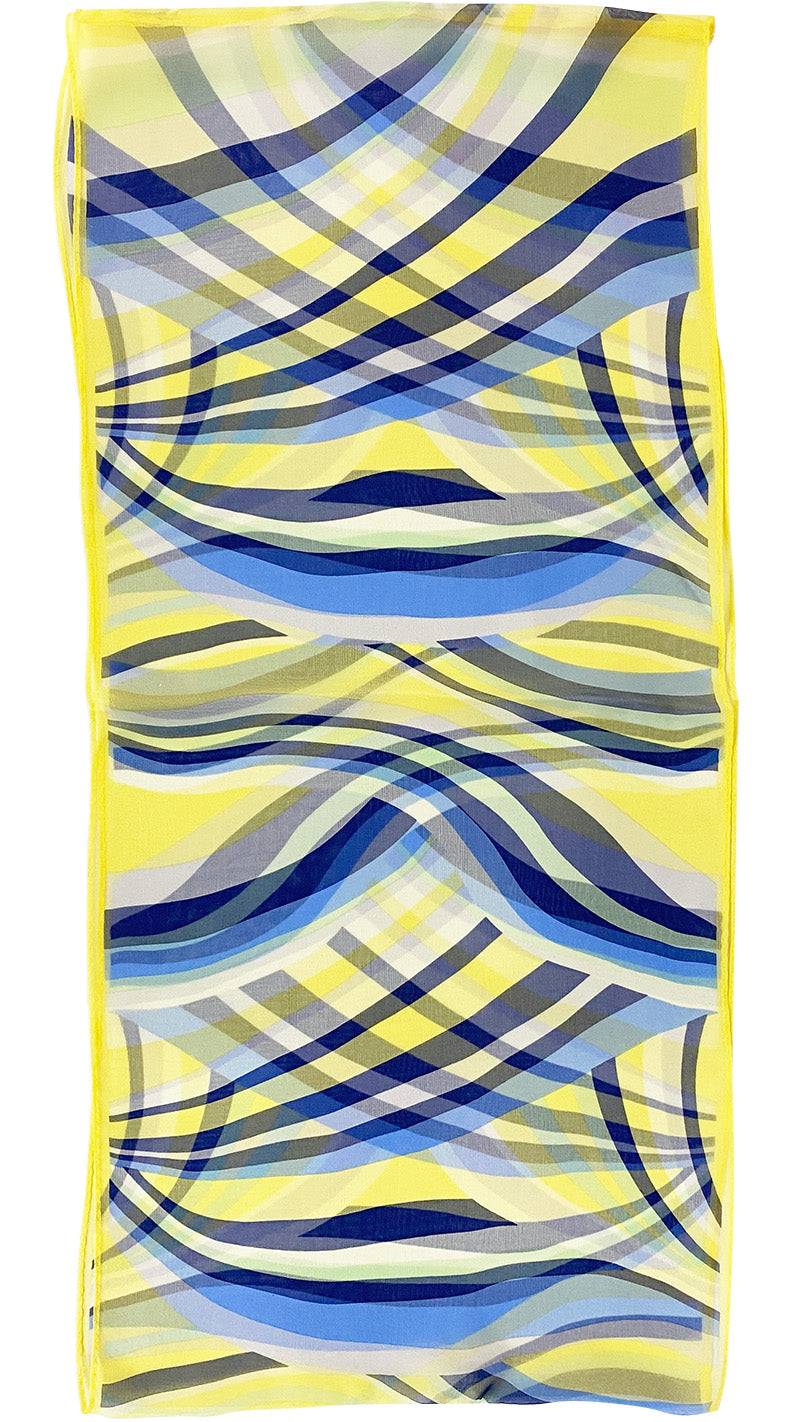 〈NEW〉日本製 横浜シルクKINUWAループストール シルクシフォン ハーモニーライン