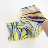 〈NEW〉日本製 横浜シルクKINUWAループストール シルクシフォン ハーモニーライン