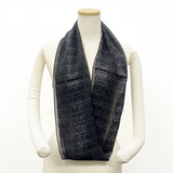 日本製 横浜シルクKINUWAループストール サテンストライプ ハート柄