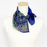 〈NEW〉日本製 横浜シルクKINUWAループストール シルクシフォン カシミール小紋