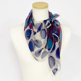 〈新色〉日本製 横浜シルクKINUWAループストール シルクシフォン ストライプボール