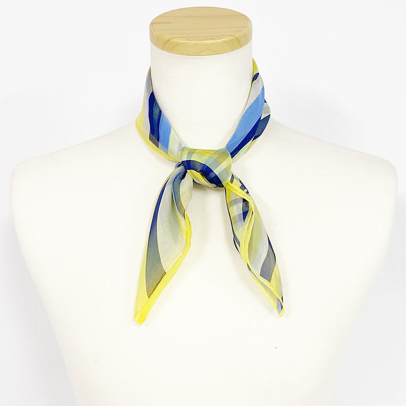 〈NEW〉日本製 横浜シルクKINUWAループストール シルクシフォン ハーモニーライン