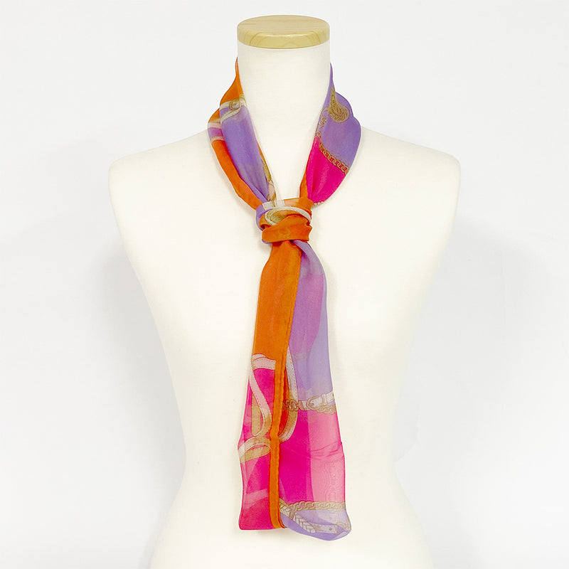 〈NEW〉日本製 横浜シルクKINUWAループストール シルクシフォン コンビネーションベルト