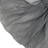 日本製 横浜シルクKINUWAリングスカーフ ボーダー柄