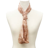 日本製 横浜シルクKINUWAループストール サテンストライプ ハート柄