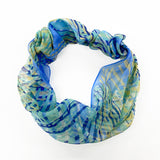 日本製 横浜シルクKINUWA リングスカーフ ブリーズチェック柄