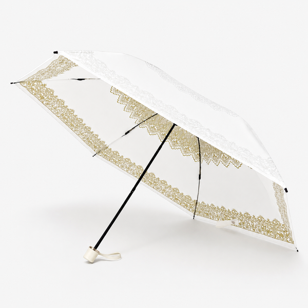 プレミアムホワイト パール 簡単開閉トレカ®️58cm レース柄 |UVION SHOP