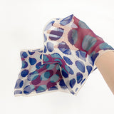 〈新色〉日本製 横浜シルクKINUWAループストール シルクシフォン ストライプボール