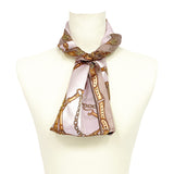 日本製 横浜シルクKINUWAループストール サテンストライプ リード柄