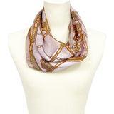 日本製 横浜シルクKINUWAループストール サテンストライプ リード柄