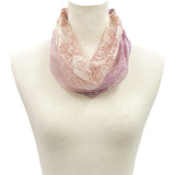 日本製 横浜シルクKINUWAリングスカーフ グラデーションペイズリー柄