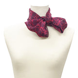 日本製 横浜シルクKINUWAループストール サテンストライプ ハート柄