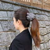 日本製 横浜シルクKINUWAリングスカーフ ボーダー柄