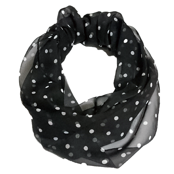 日本製 横浜シルクKINUWA(スカーフ)リングスカーフ ドット柄 日本製 横浜シルクKINUWA(スカーフ)リングスカーフ ドット柄